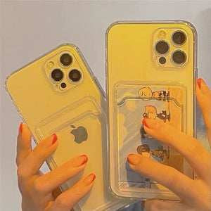 Creative iPhone 12/13 Case Cute Transparent iPhone Cases Protective Cover Case Gift for Girls
